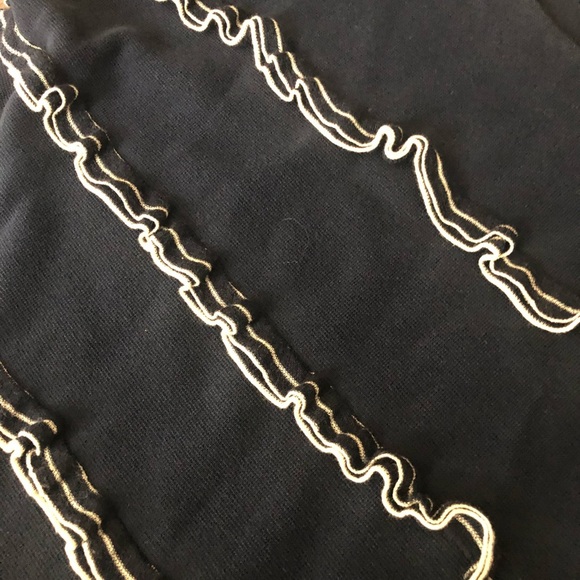 J. crew navy ruffle boatneck sweater M - Picture 5 of 8